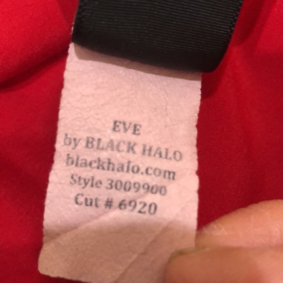 Black Halo Red Bowery Formal Maxi Dress Size 10 Ruched Slit Gown - Picture 8 of 11